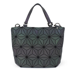Geometric Luminous Shoulder Bag Fold Handbags Bucket Bag