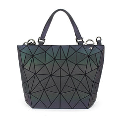 Geometric Luminous Shoulder Bag Fold Handbags Bucket Bag