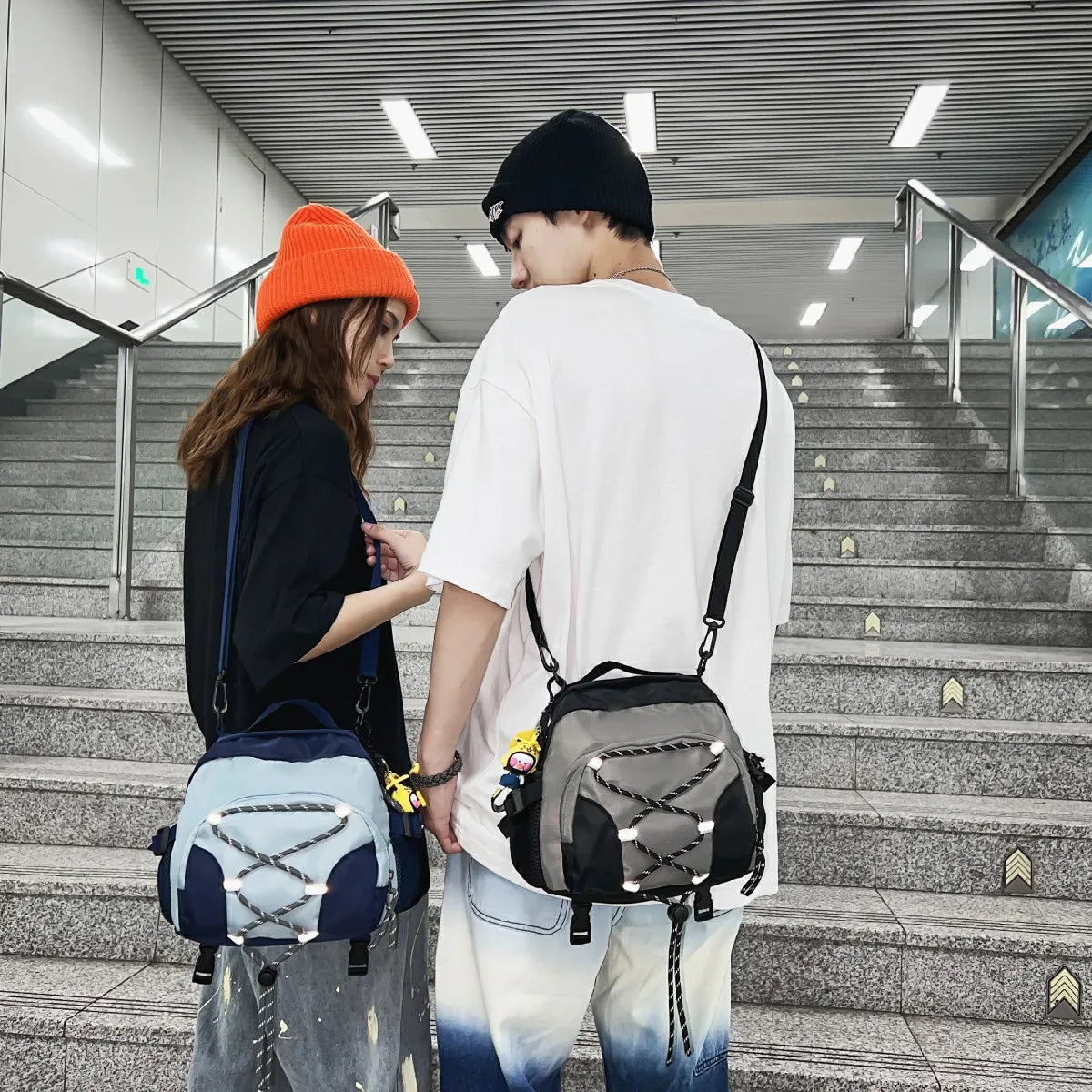 Corduroy Mini Backpack for Women Small Bookbag