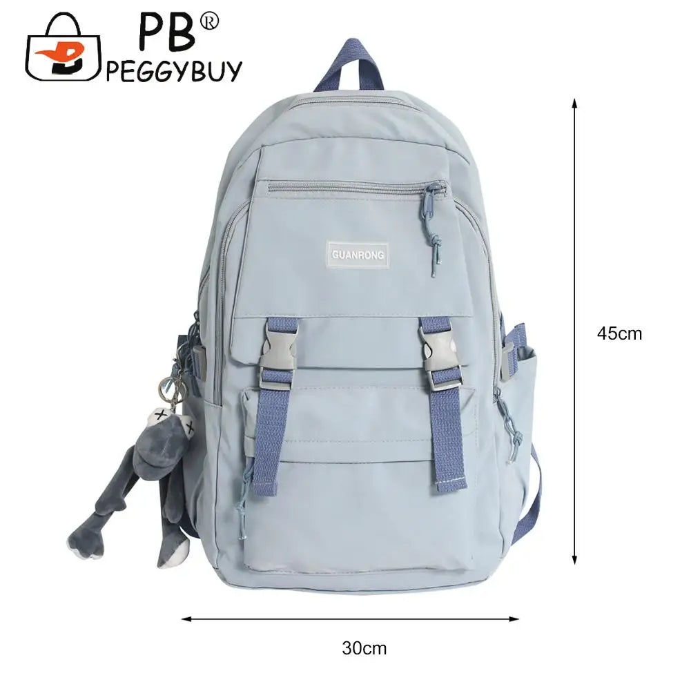 Women Nylon Backpack Portable Travel Waterproof Schoolbag