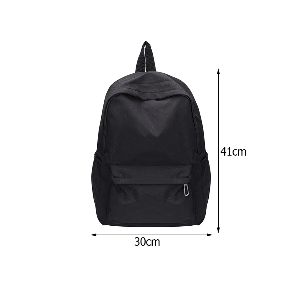 Nylon Backpack Preppy Style Solid Large Handbags