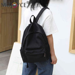 Nylon Backpack Preppy Style Solid Large Handbags