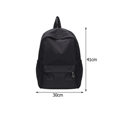 Women Nylon Backpack Preppy Style Students School Casual Solid Large Handbags Sc