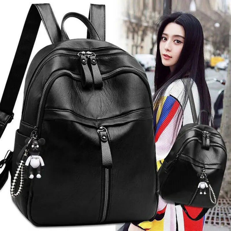 Women PU Leather Backpack Bag Purses Cross Shoulder Travel