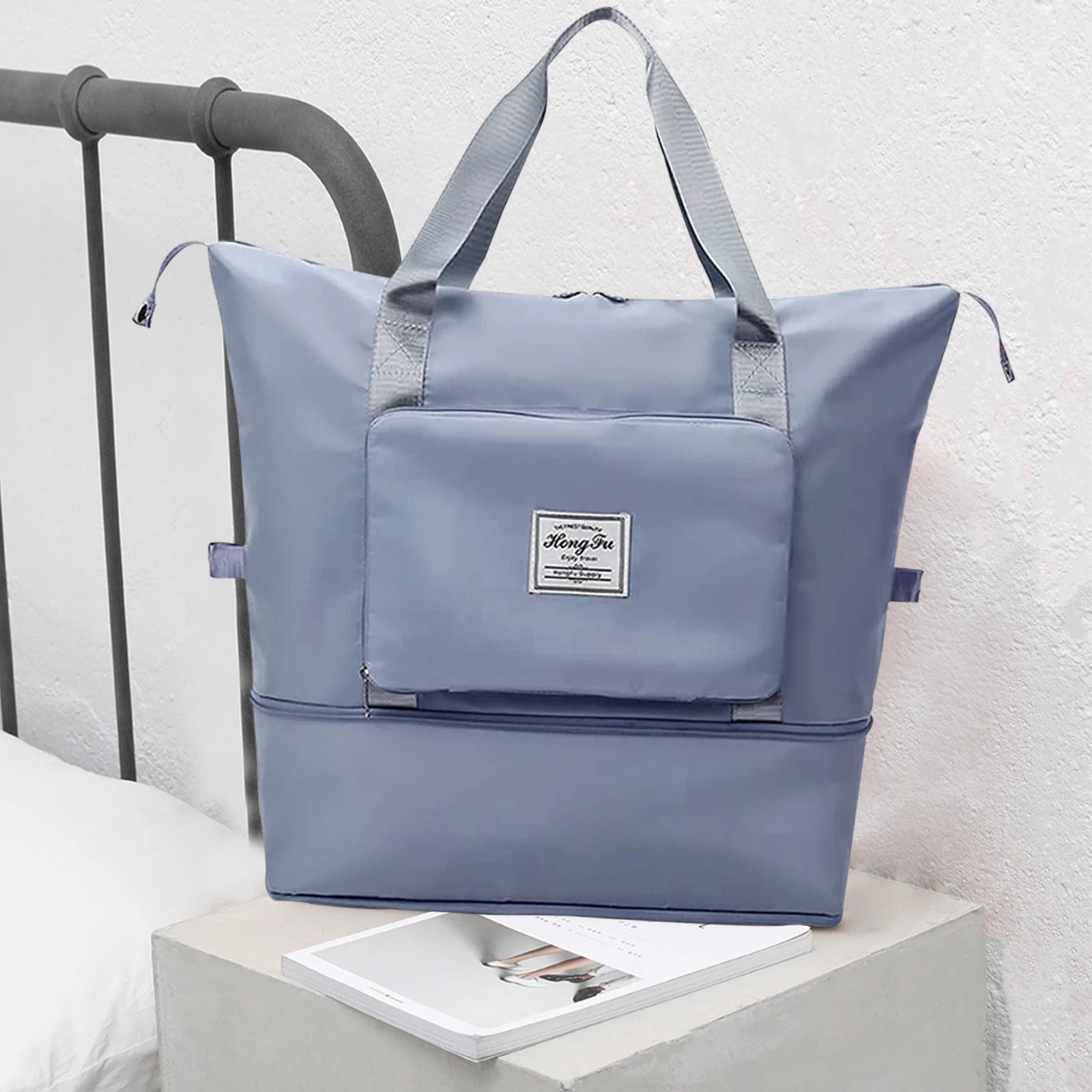 Women Patchwork Fitness Travel Shoulder Tote Bag Casual Ladies Handbags