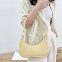 Women Casual Underarm Hobos Bag Zipper Small Purse Top-handle Handbag