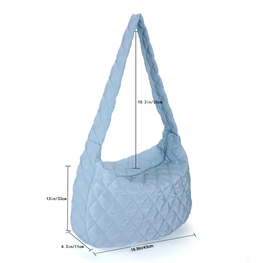 Large Capacity Rhombus Pattern Top-handle Bag for Travel