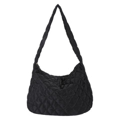 Large Capacity Women Shopper Bag Rhombus Pattern Top-handle Armpit Bag