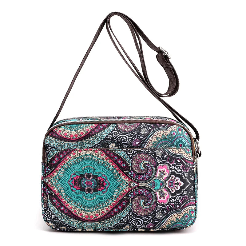 Rural Pastoral Style Flower Small Handbags Girls Casual Crossbody Shoulder Bag