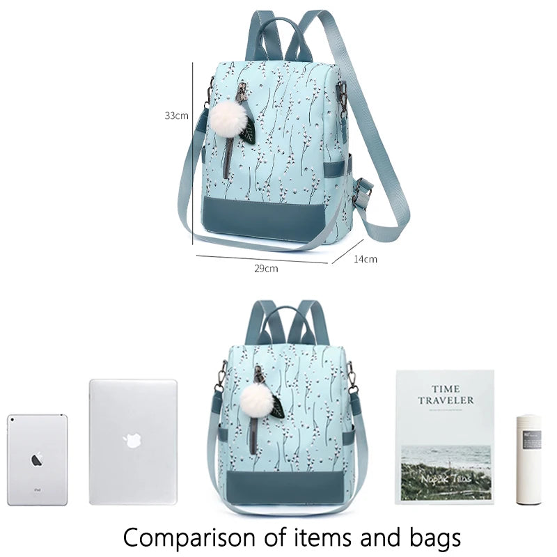 Women's College Wind Travel Shoulder Bag Backpack