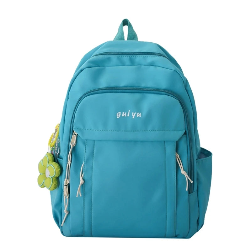 Women School Backpack Teen Girls Student Bookbags Solid College School Bag