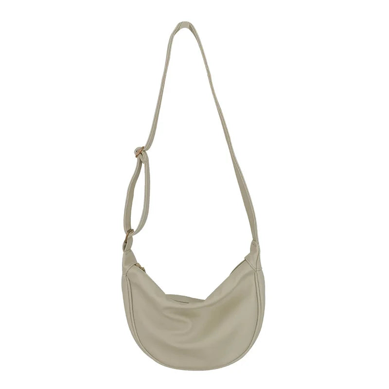 Women Shoulder Bag Dumpling Crossbody Bags PU Leather Handbag Travel