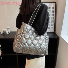 Women Shoulder Bag Large Capacity Tote Messenger Bag Padded Cotton