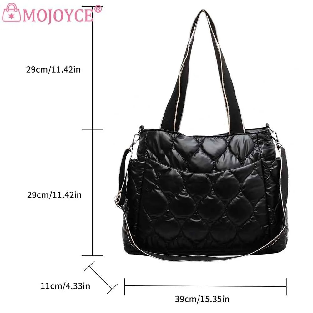 Women Shoulder Bag Large Capacity Tote Messenger Bag Padded Cotton