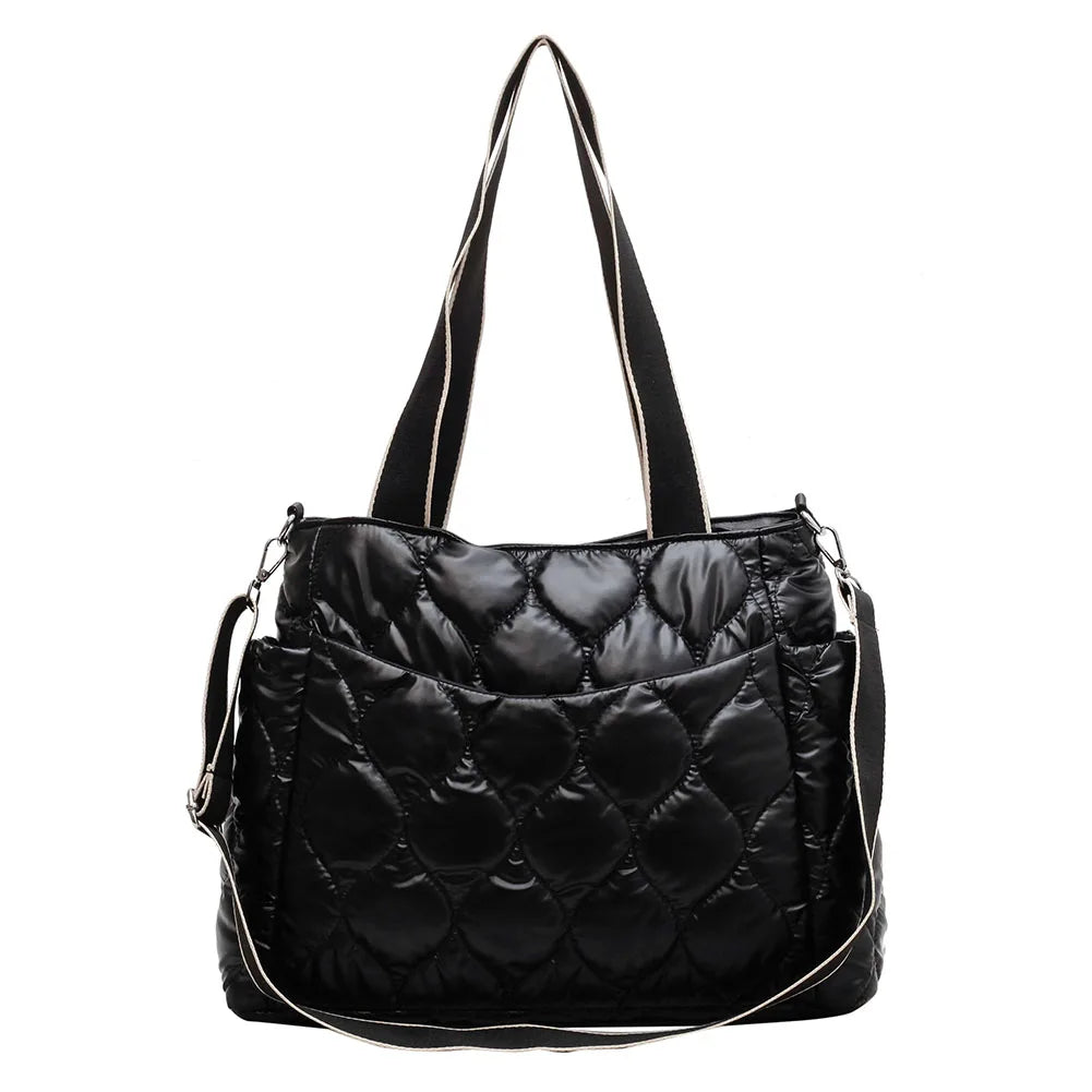 Women Shoulder Bag Large Capacity Tote Messenger Bag Padded Cotton