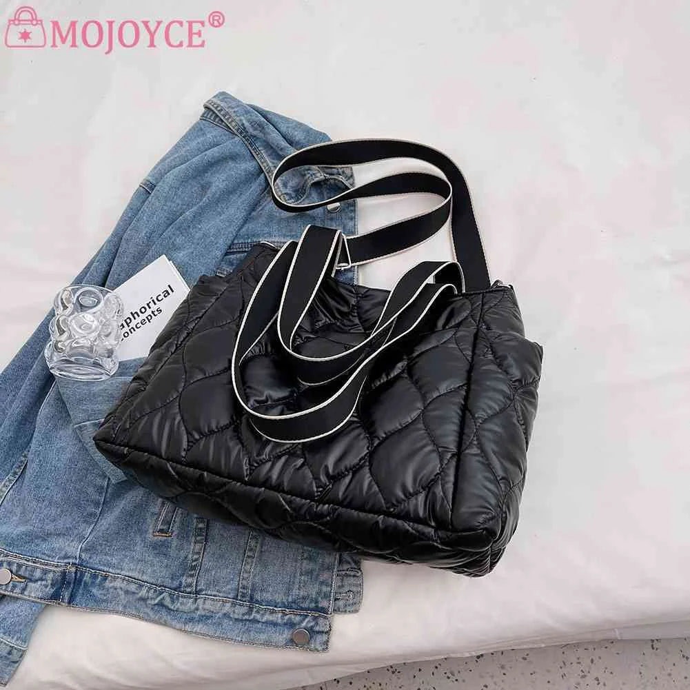 Women Shoulder Bag Large Capacity Tote Messenger Bag Padded Cotton