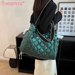 Women Shoulder Bag Large Capacity Tote Messenger Bag Padded Cotton