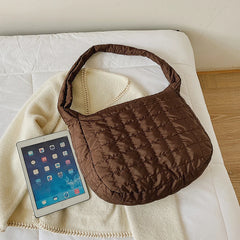 Women Shoulder Bag Large Quilted Handbags High Capacity Tote Bag Solid Hobo Bags