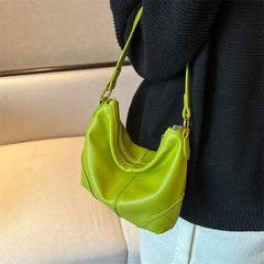 PU Leather Crossbody Bag Large Capacity Women Shoulder Purse Solid