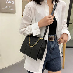 Patch Work Square Shoulder Bag Chain Ladies Handbag