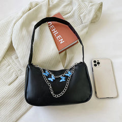 Women Shoulder Bags Butterfly Chain Underarm Bags Ladies Small Hobos