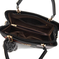 Women Plaid Shoulder Bag Casual Tote Handbag Leather Crossbody Bags