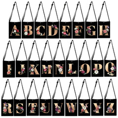 Alphabet Flowers Shoulder Bag for Women
