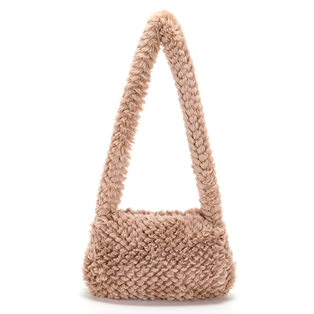 Heart Plush Shoulder Bag for Women