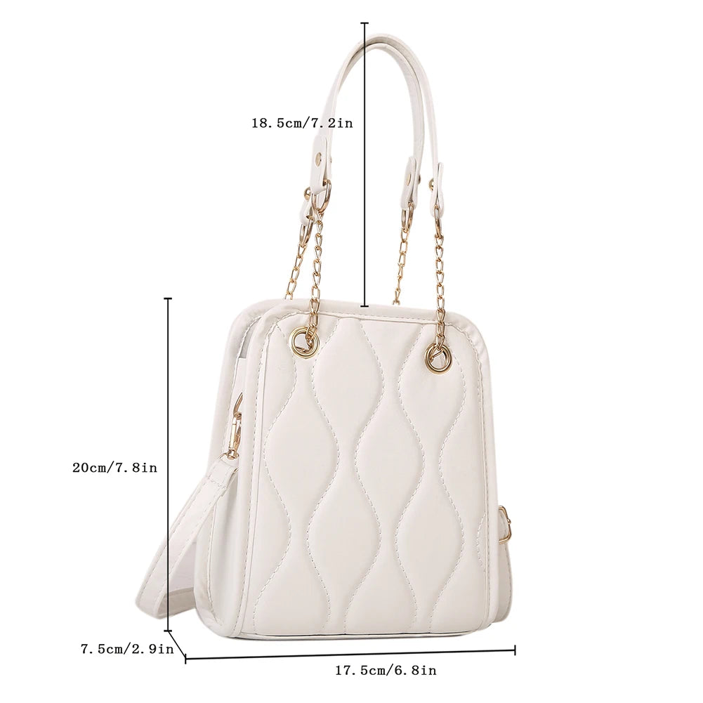 Women Shoulder Handbags Rhomboid Pattern Crossbody Satchels
