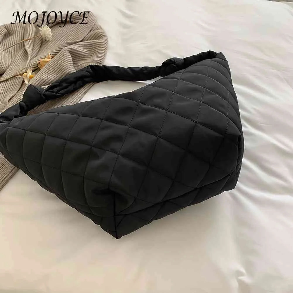 Women Cotton Padded Top-handle Totes Bags Nylon