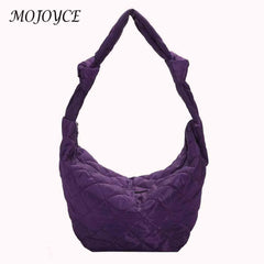 Women Cotton Padded Top-handle Totes Bags Nylon