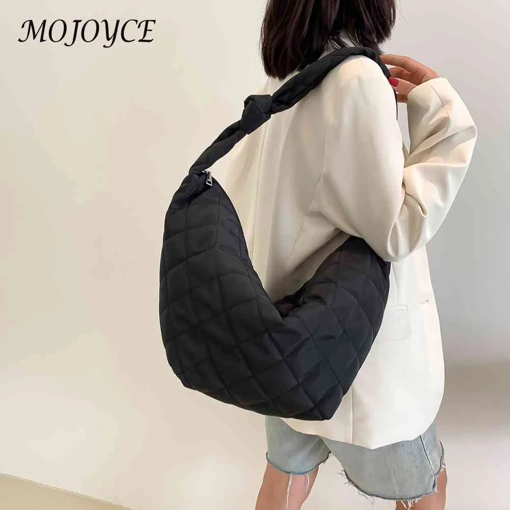 Women Cotton Padded Top-handle Totes Bags Nylon