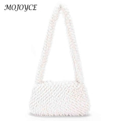 Solid Heart Plush Underarm Totes for Ladies