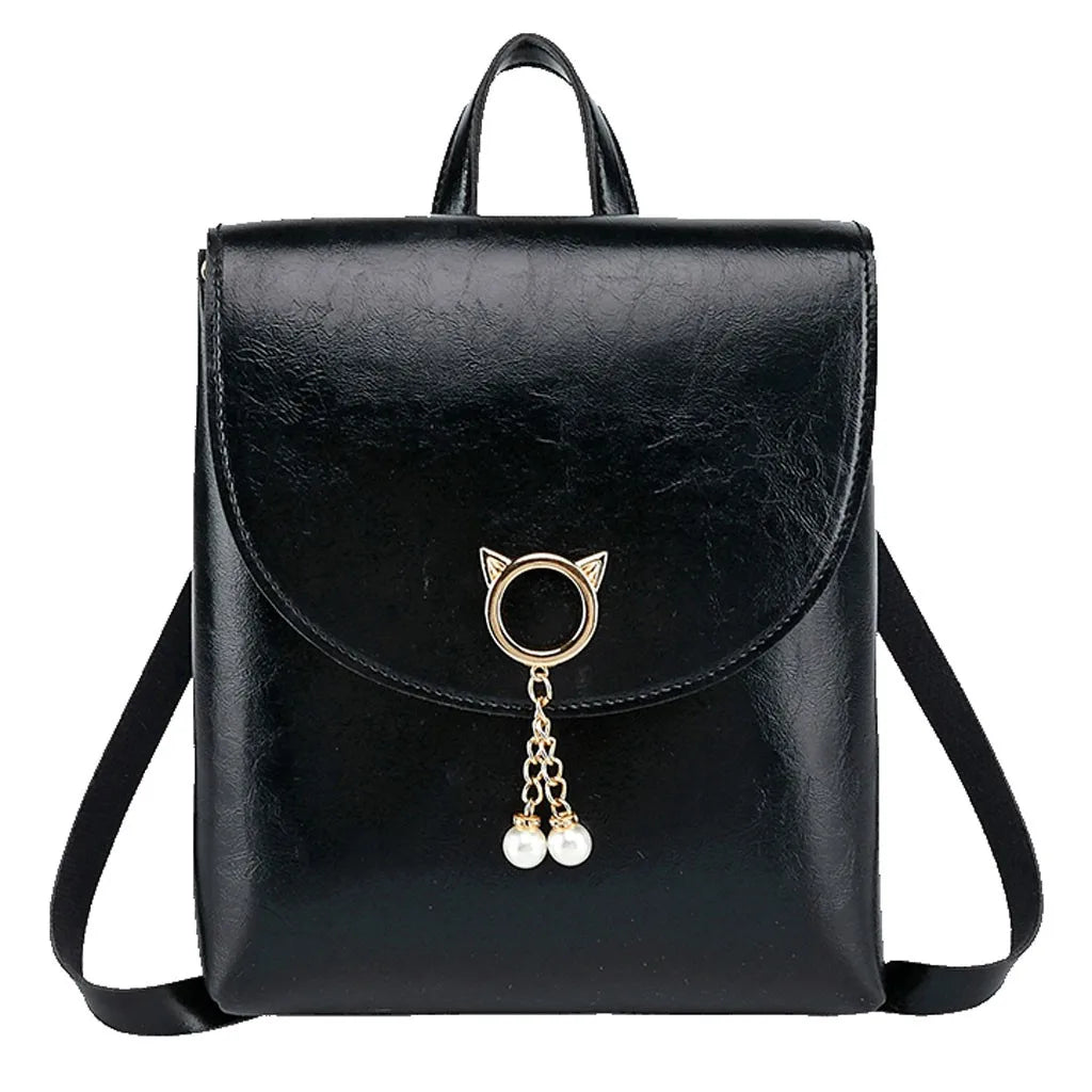 Women Shoulders Small Backpack Letter Purse Mobile Phone Ladies Travel Bag