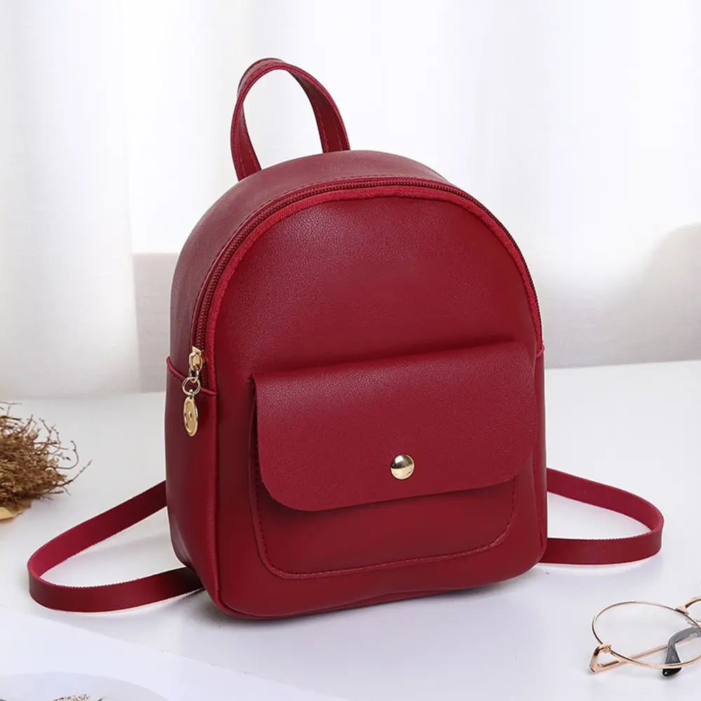 Women Small Backpack Letter Purse Mobile Phone Travel Bag
