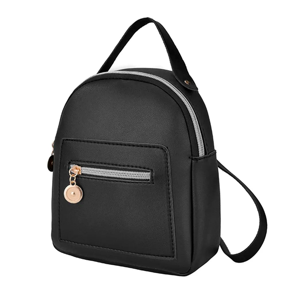 Women Small Bag Backpack Letter Mobile Phone Mini Backpack Women Pu Leather