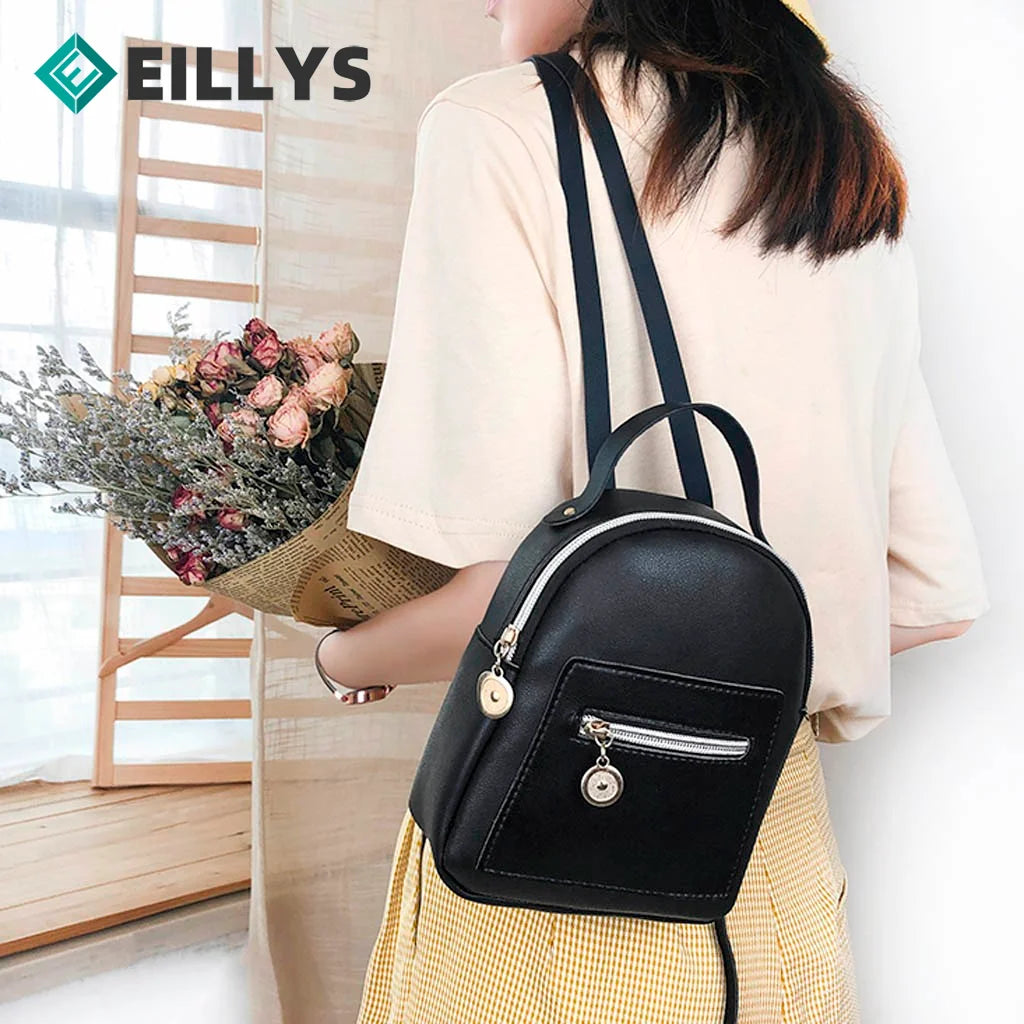 Women Small Bag Backpack Letter Mobile Phone Mini Backpack Women Pu Leather