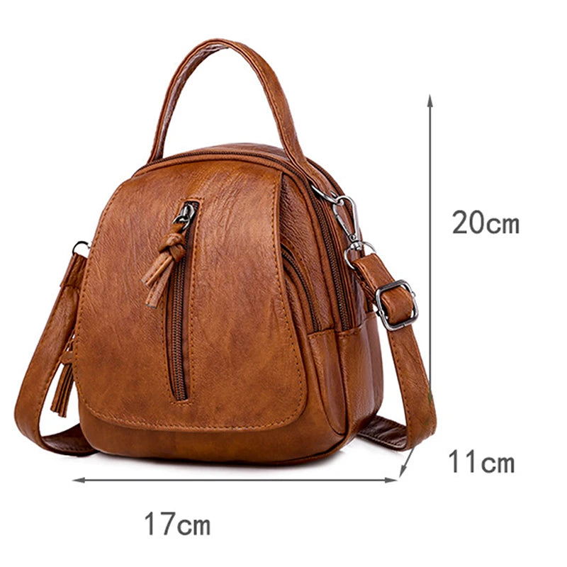 Women Soft PU Leather Flap Coin Purse Shoulder Messenger Bag