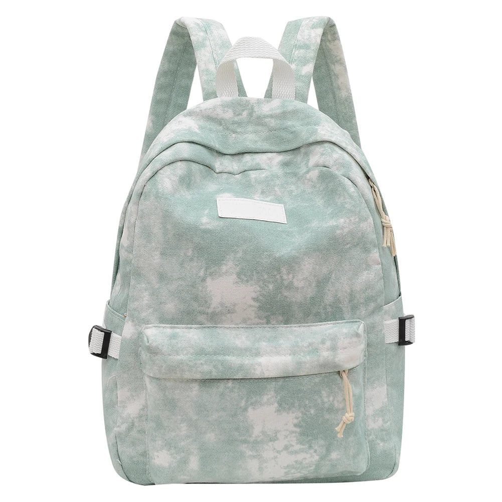 Tie Dye Print Backpack Preppy Style Travel Rucksack
