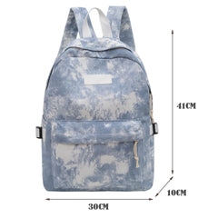 Tie Dye Print Backpack Preppy Style Student School Travel Rucksack