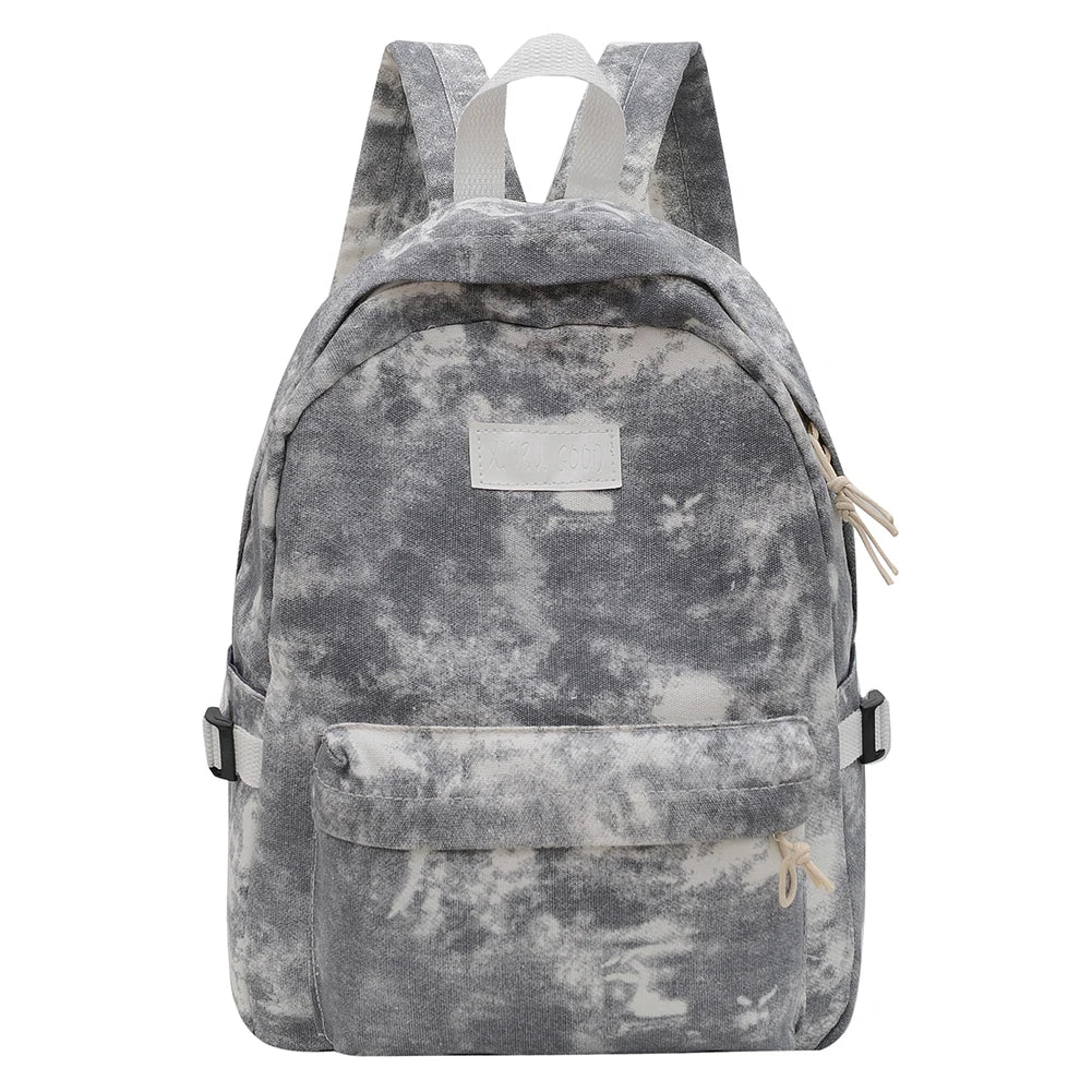 Tie Dye Print Backpack Preppy Style Student School Travel Rucksack