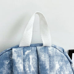 Tie Dye Print Backpack Preppy Style Travel Rucksack