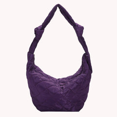 Women Top-handle Handbags Solid Cotton Padded Top-handle Totes