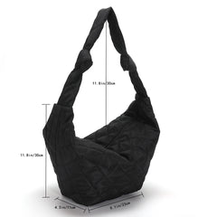 Women Top-handle Handbags Solid Cotton Padded Top-handle Totes