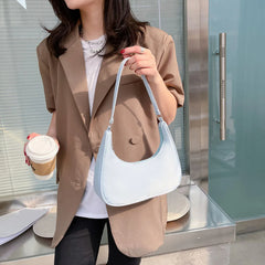 Nylon Hobos Handbag for Women Zipper Small Purse Top-handle