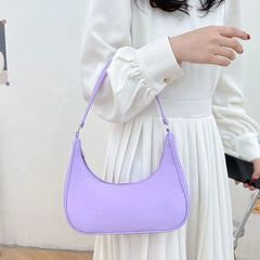 Nylon Hobos Handbag for Women Zipper Small Purse Top-handle