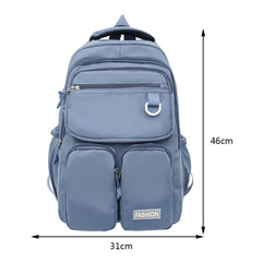 Waterproof Nylon Women's Backpack with Large Capacity Multi-Pockets