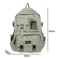 Women's Waterproof Nylon Rucksack for Teenager Student Schoolbag