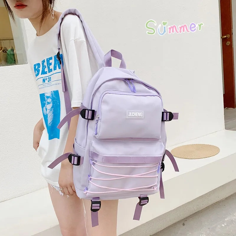 Waterproof Nylon School Bags For Teenage Girls