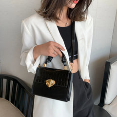 Women's Stone Pattern PU Leather Shoulder Bag Envelope Crossbody Handbag